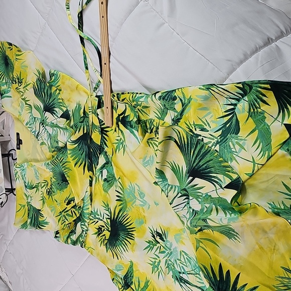 I.N.C Maxi Wrap Tropical Vacation Maxi Vibrant Dress Beach Cocktail Party - Picture 11 of 15